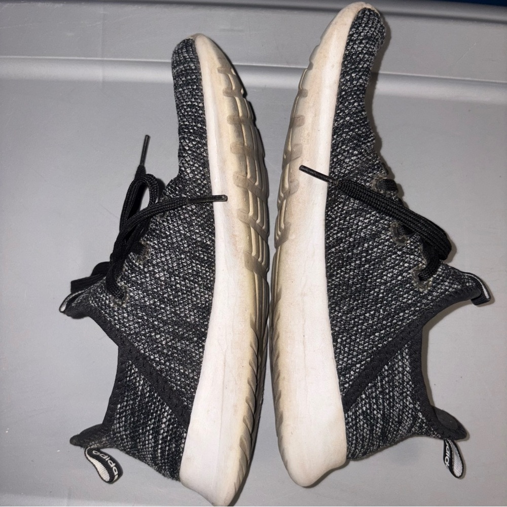 Adidas Cloud Foam Women’s Black and Gray Knit Sneakers - Picture 4 of 7